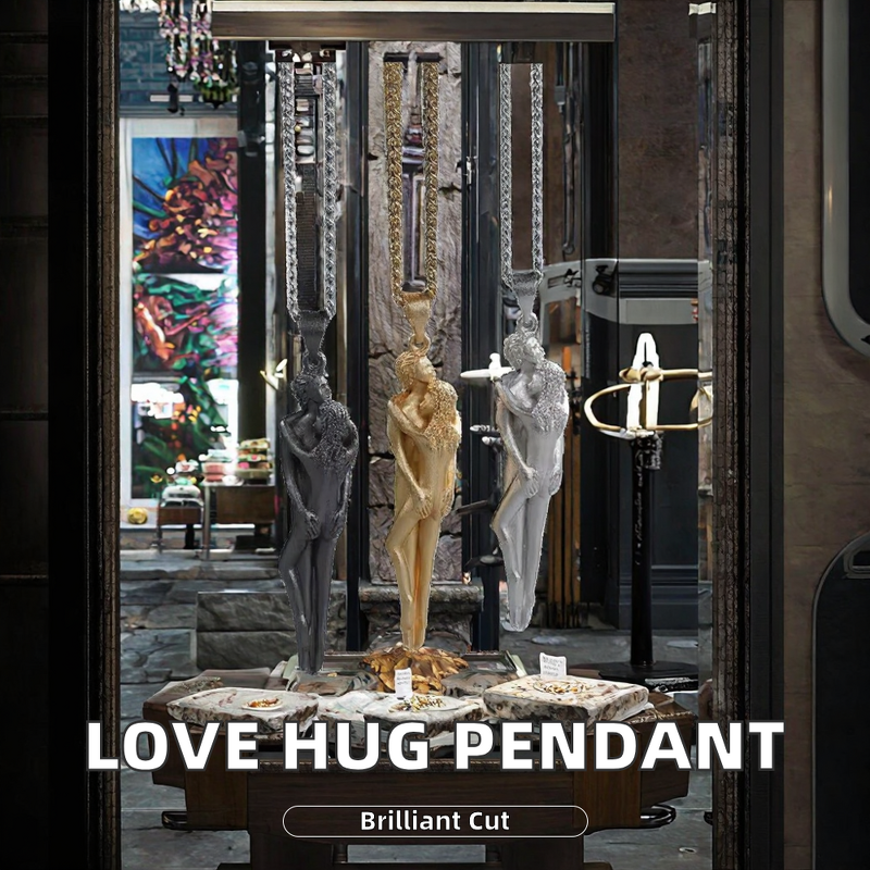 Couple Necklace Factory - Medium Creative Hug Pendant Love Jewelry