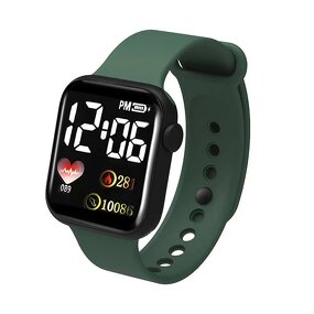 Children's Watch Factory - LED Digital Heart Square Sports Watch