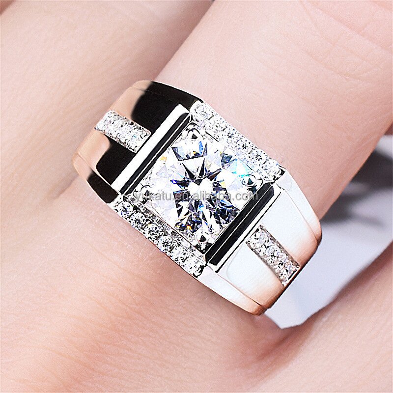 Metal Ring Factory - Luxury Men's 18K Zircon Adjustable Ring