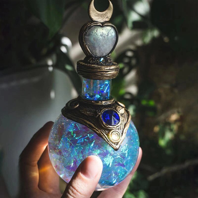 Resin Craft Factory - Moon Magic Potion Bottle Witch Decoration