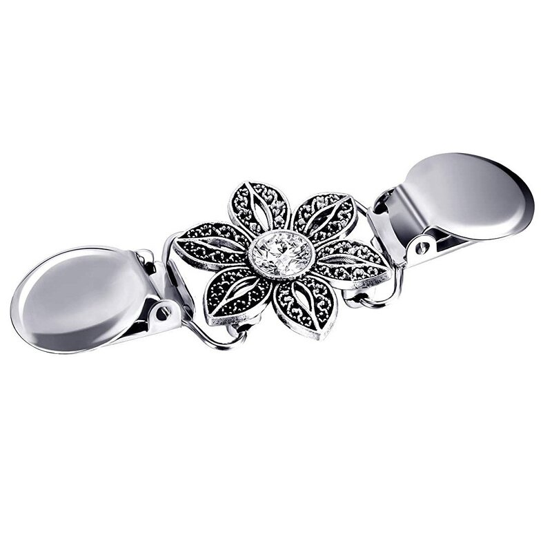 Shawl Clips Factory - Silver Vintage Sweater Cardigan Clip