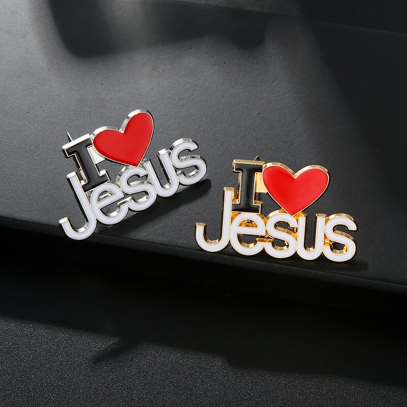 Metal Brooch Factory - Creative English Love Alloy Drip Oil Brooch