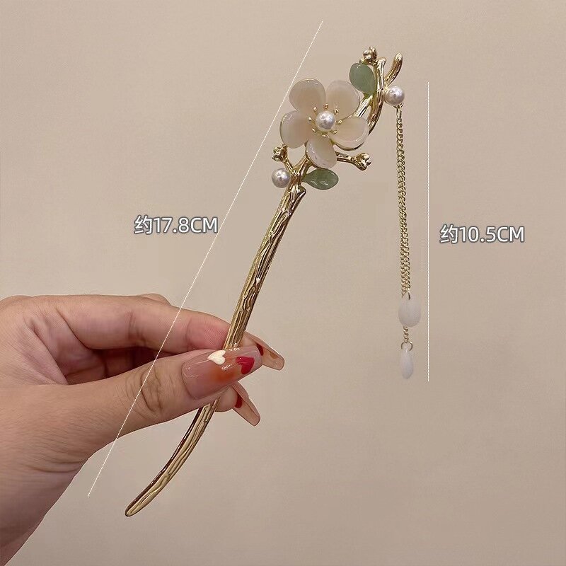 Hair Sticks Factory - Ancient Style Fresh Flower Tassel Metal