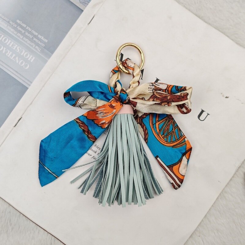 Bag Pendant Factory - Silk Ribbon Bow Tassel Keychain
