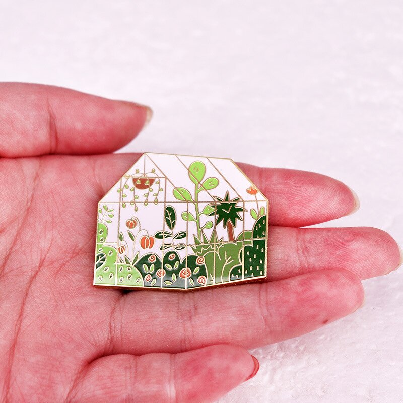 Greenhouse Brooch Factory - Plant Flower Greenhouse Decorative Pin