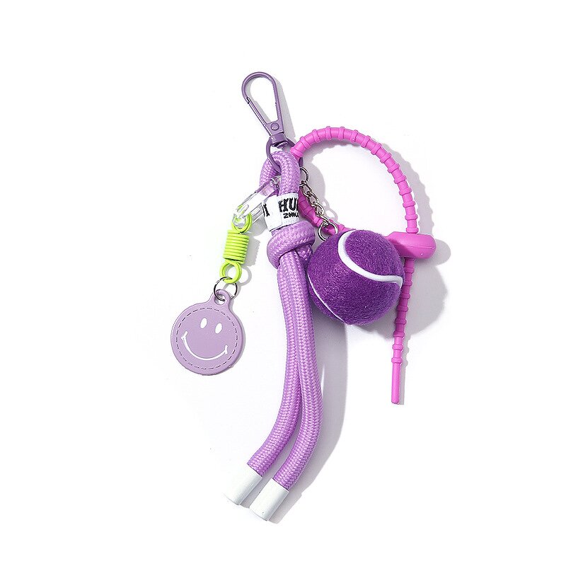 Keychain Factory - Colorful Tennis Feather Bag Charm