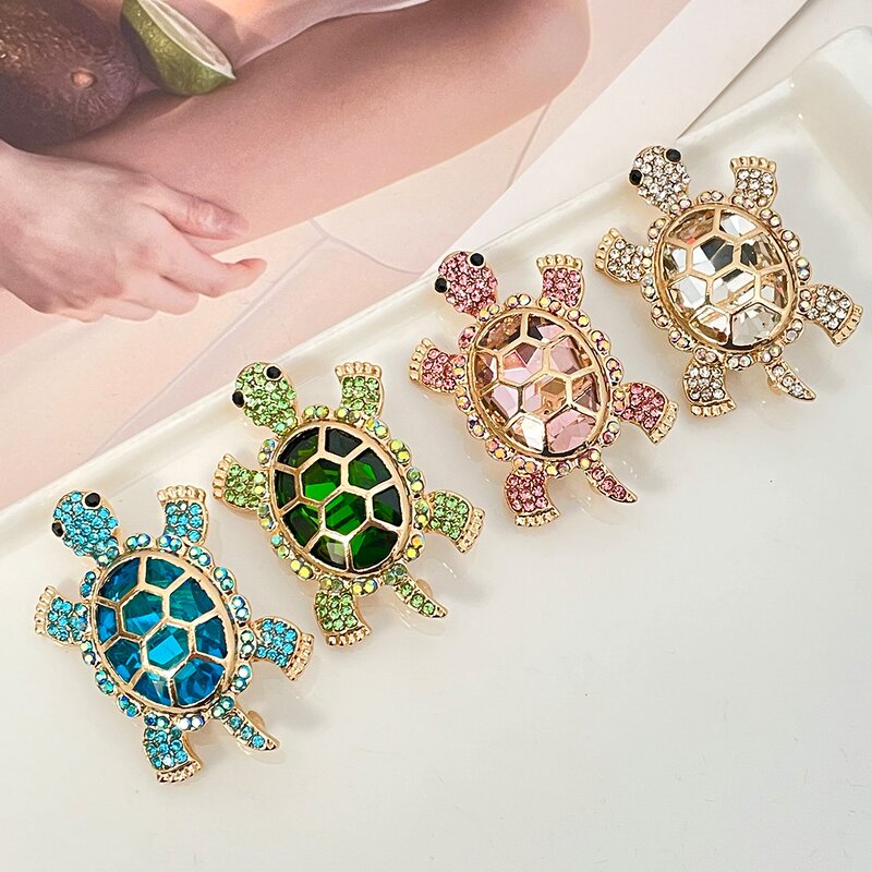 Brooch Factory - Diamond Animal Turtle Rhinestone Brooch Pin