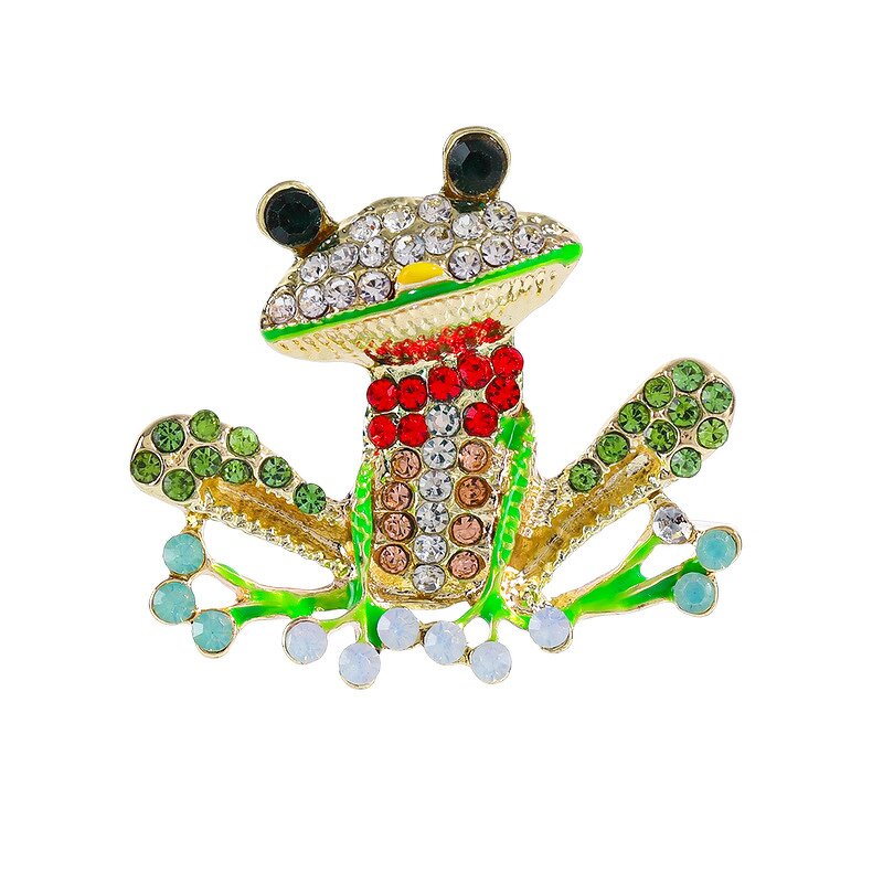 Brooch Factory - Fashion Korean Frog Animal Rhinestone Brooch