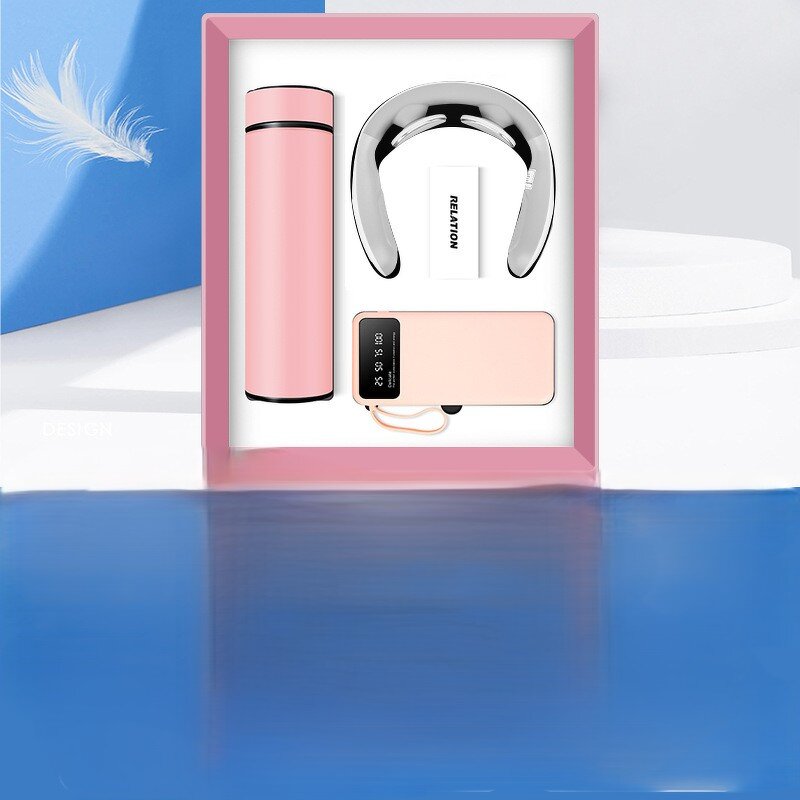 Gift Set Factory - 3 in 1 Vacuum Flask Neck Massager Set