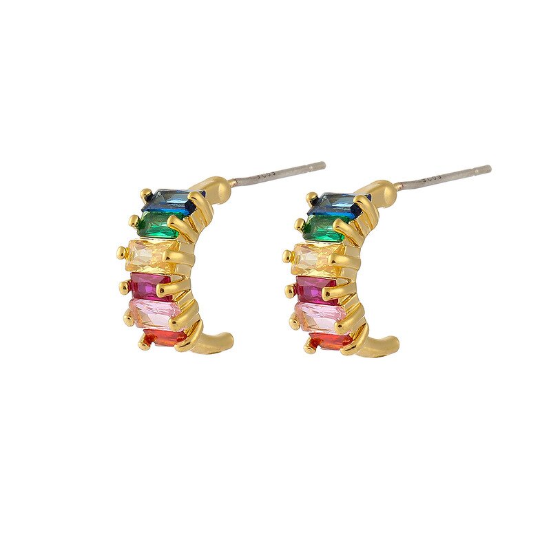 Gold Earrings Factory - 18k Gold-plated Fancy Small Earrings