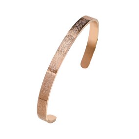 Cuff Bracelet Factory - Adjustable Open Mouth Carved Stainless Steel