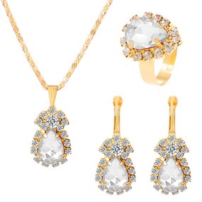 Bridal Jewelry Set Factory - Sparkling Multi-color Teardrop Set