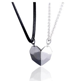 Couple Necklace Factory - Magnet Wishing Stone Heart Necklace
