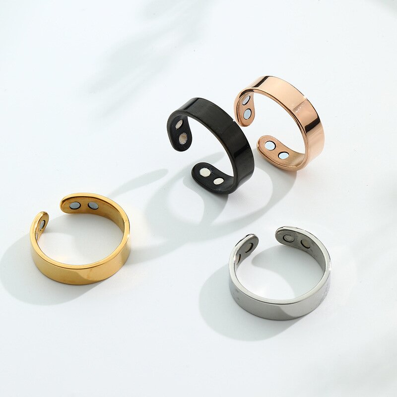 Magnetic Ring Factory - Stainless Steel Dual Bio Therapy Ring