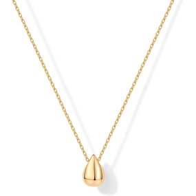 Necklace Factory - 14K Gold Plated Dainty Pear Pendant