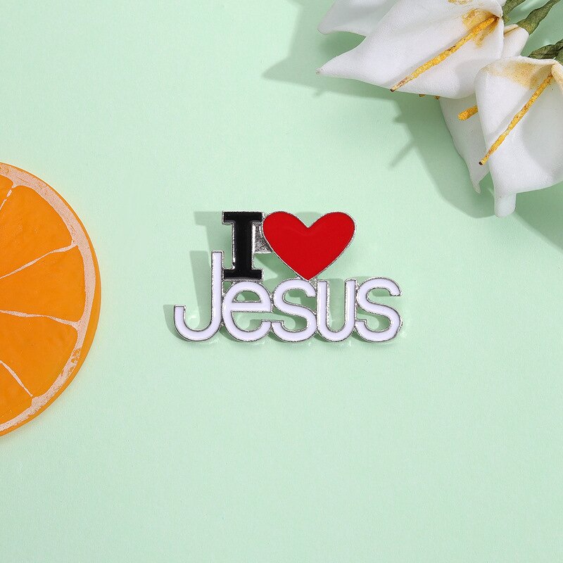 Metal Brooch Factory - Creative English Love Alloy Drip Oil Brooch