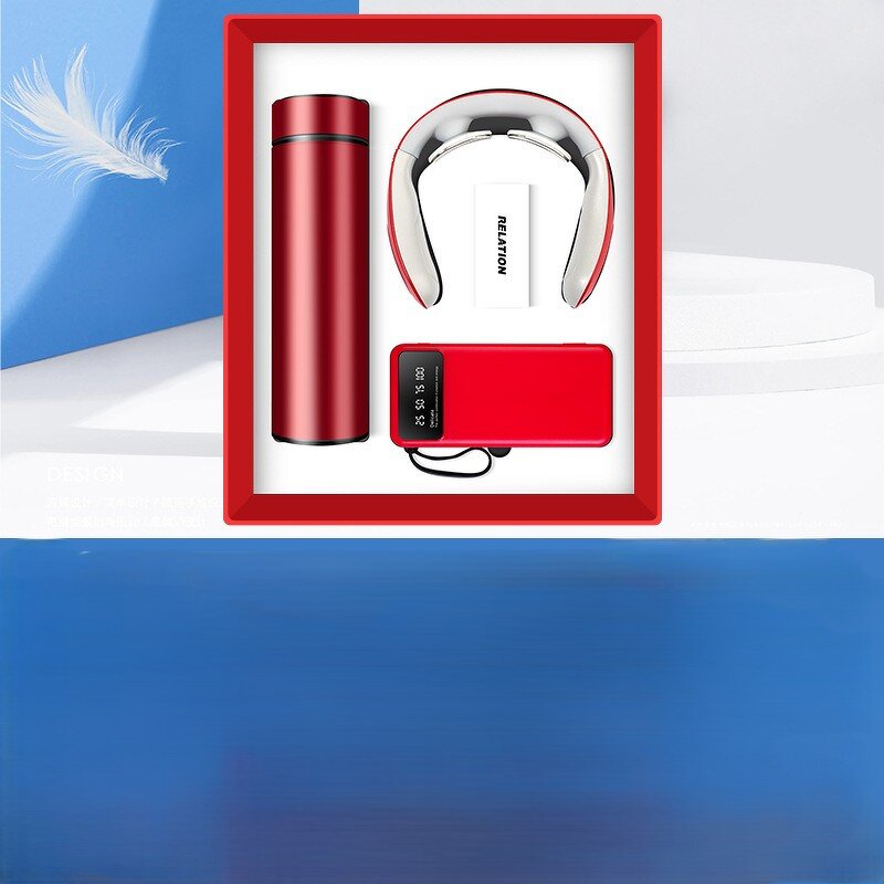 Gift Set Factory - 3 in 1 Vacuum Flask Neck Massager Set