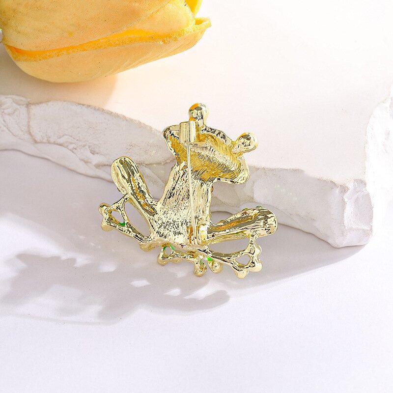 Brooch Factory - Fashion Korean Frog Animal Rhinestone Brooch