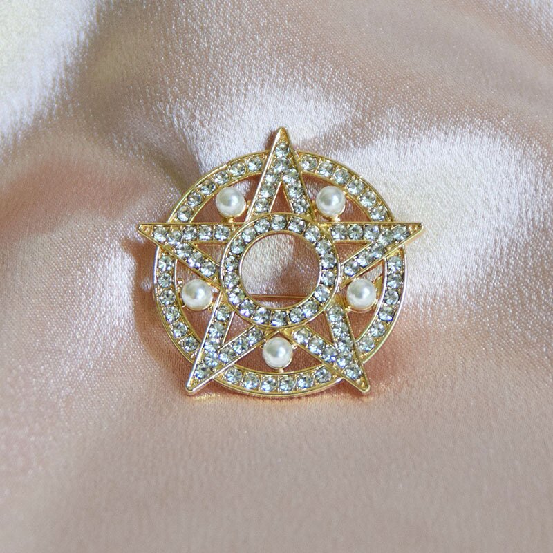 Brooch Pins Factory - All-Match Gem Tassel Chain Alloy Brooch