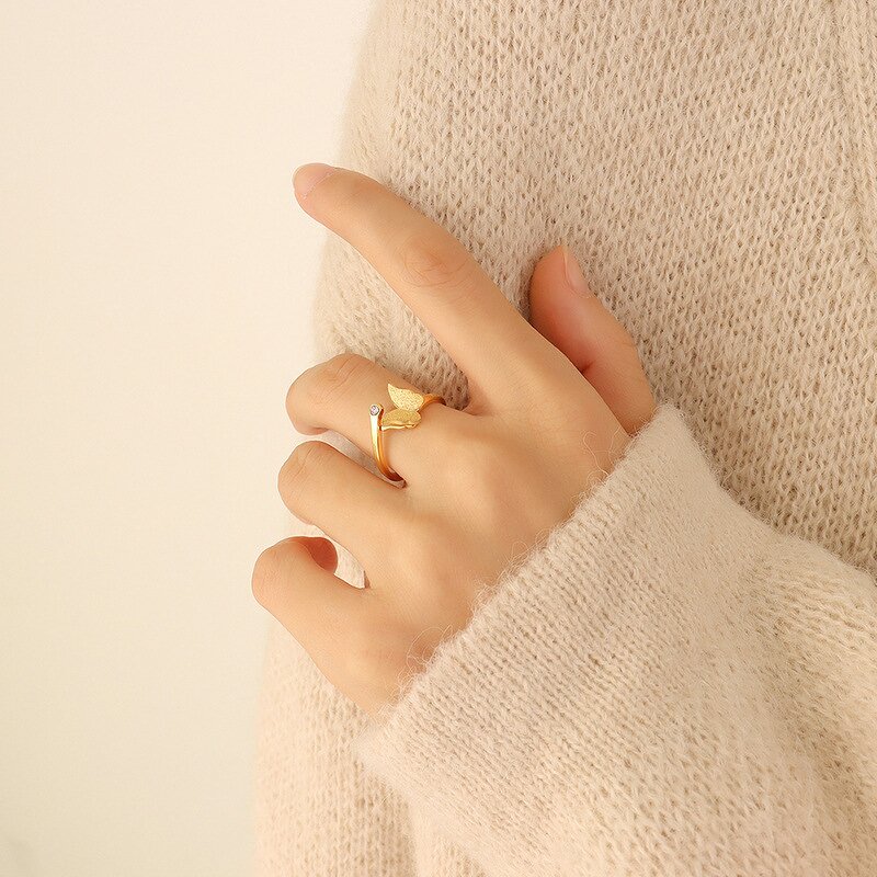 Jewelry Set Factory - 18K Gold Plated Frosted butterfly Set