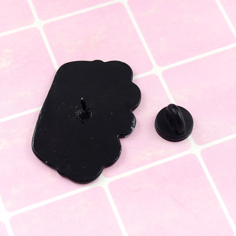 Enamel Pin Factory - Denim Wool Tufted Cat Animal Badge