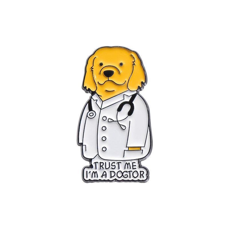 Enamel Pins Factory - Funny Duck Doctor Animal Medical Badge