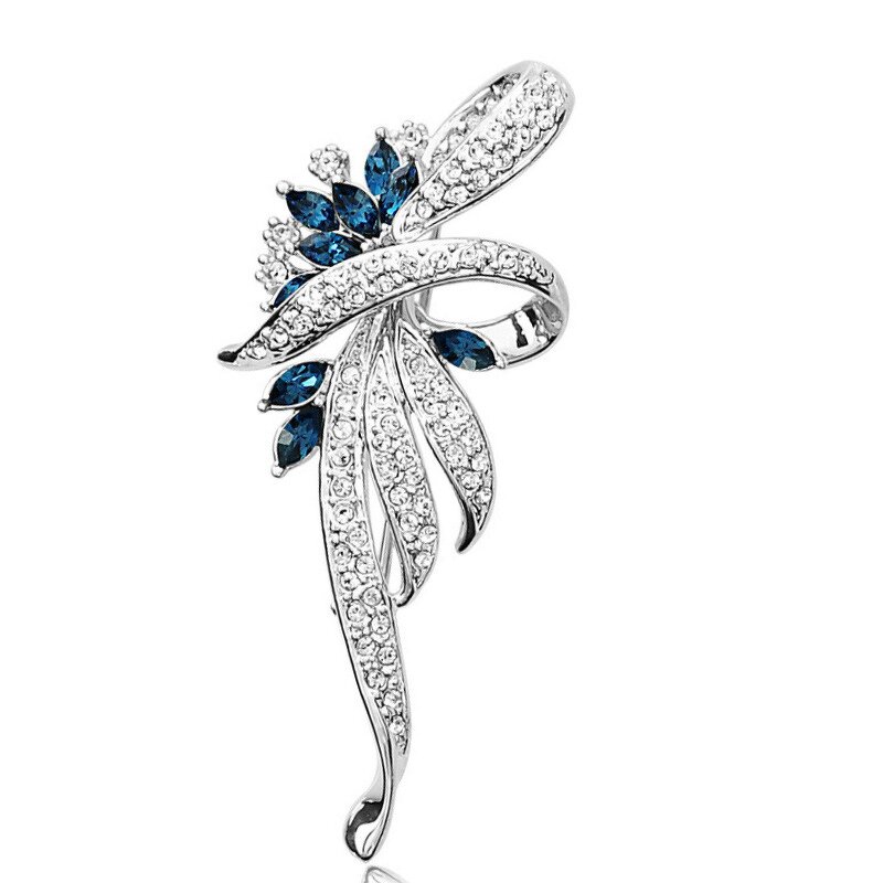 Brooch Factory - Elegant Crystal Vintage Flower Brooch Pin