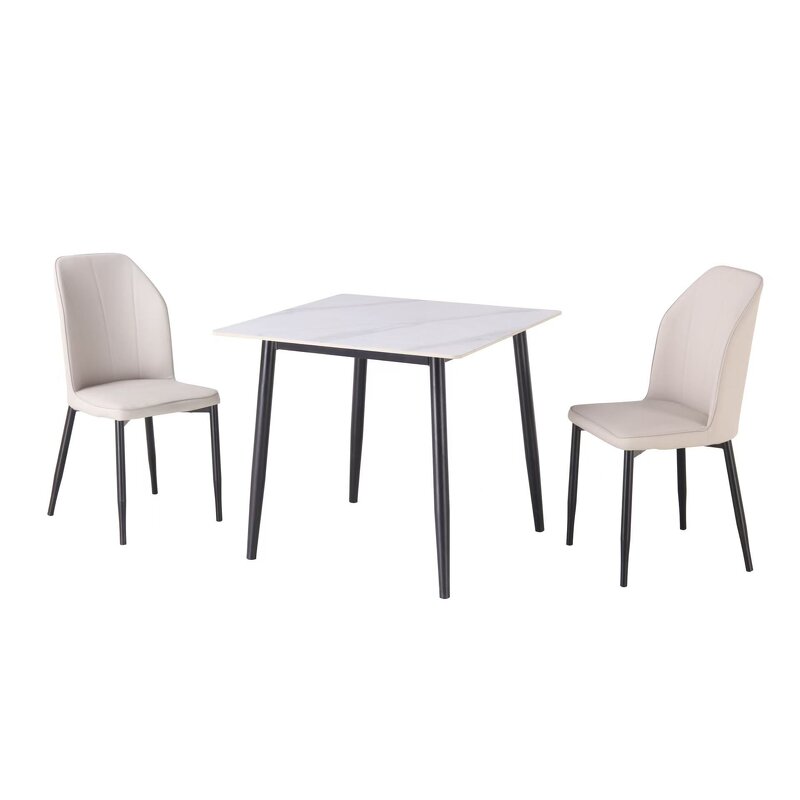 Dining Table Set Manufacturer - Metal Base Slate Table Set