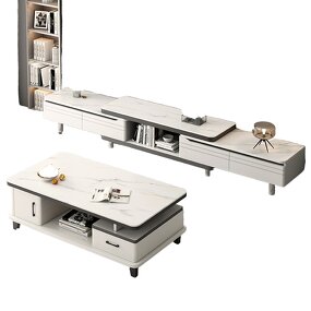 TV Cabinet Manufacturer - Custom Minimalist Slate Cabinet