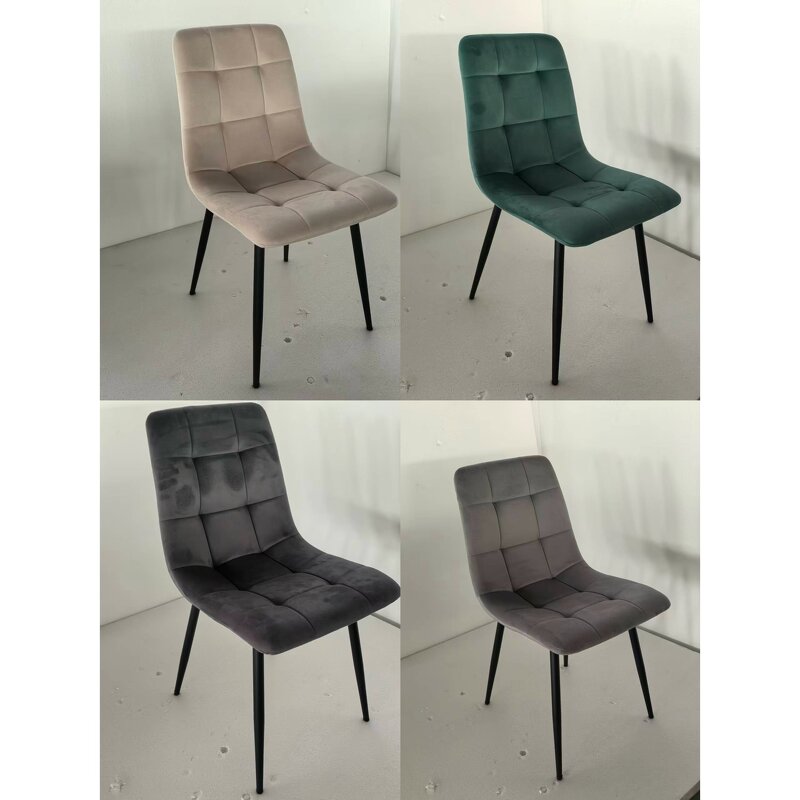 Dining Chair Manufacturer - Velvet Metal Frame Chair