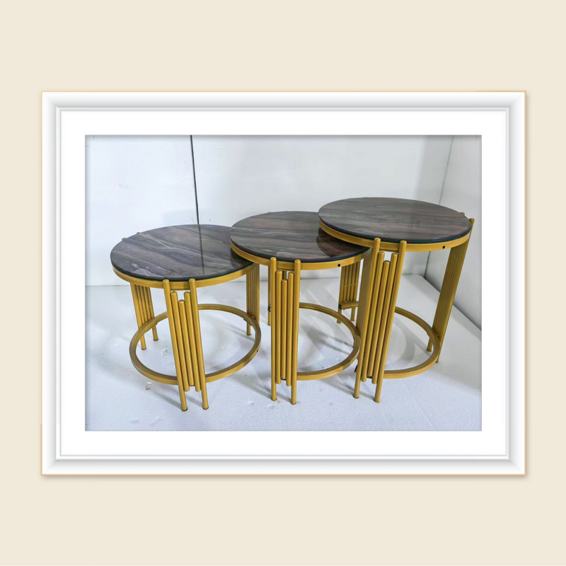 Coffee Table Set Manufacturer - Three-Piece Glass Table Set