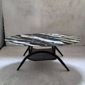 Coffee Table Manufacturer - Black Metal Hotel Furniture