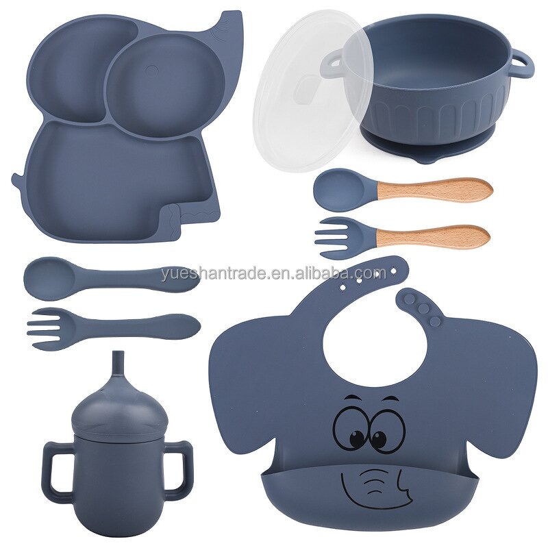 Baby Dining Set Factory - Animal Pattern Food-Grade Silicone Set