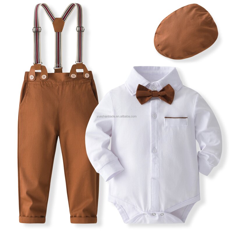 Baby Boy Clothes Set Factory - Wholesale Cotton Bowtie Romper Set