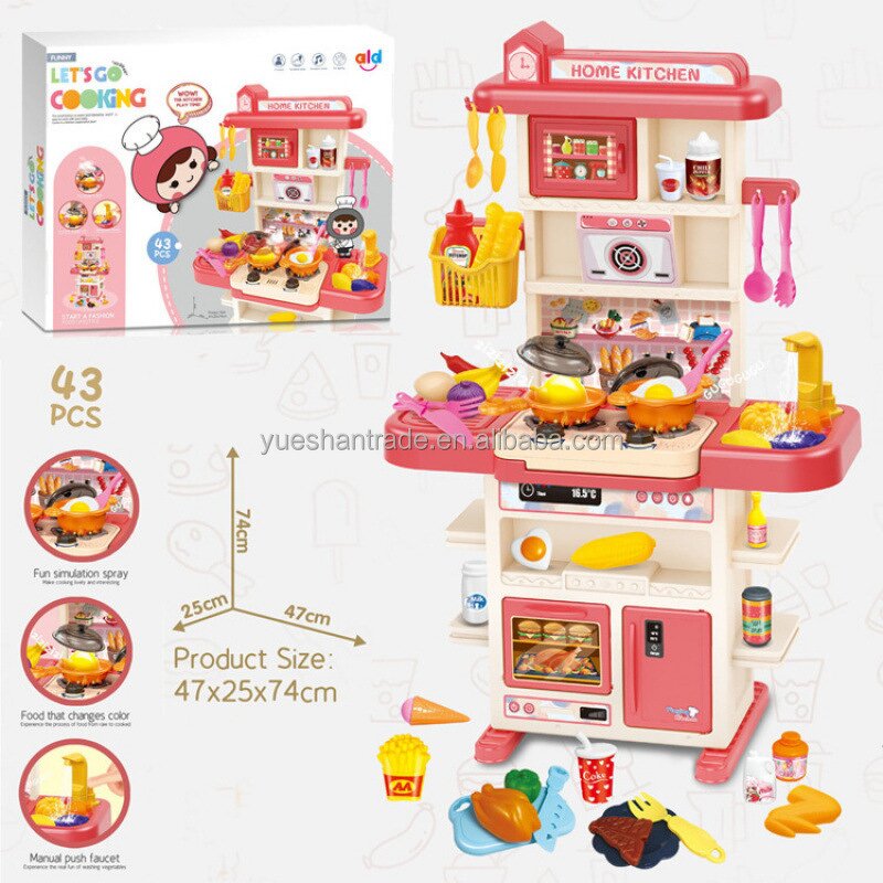 Kitchen Toys Set Factory - 43PCS Mini Cooking Sink Spray Game