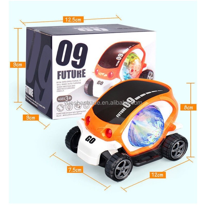 Electric Car Toy Factory - 3D Light Rotating Colorful Music Car