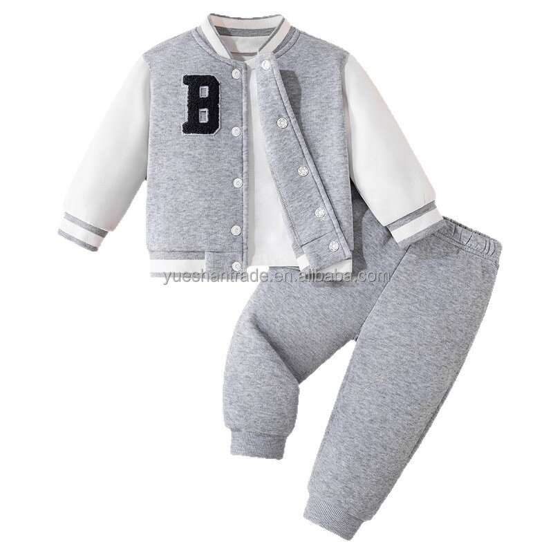 Boys Baseball Jersey Set Factory - Hip Hop Letter Pattern Outfit