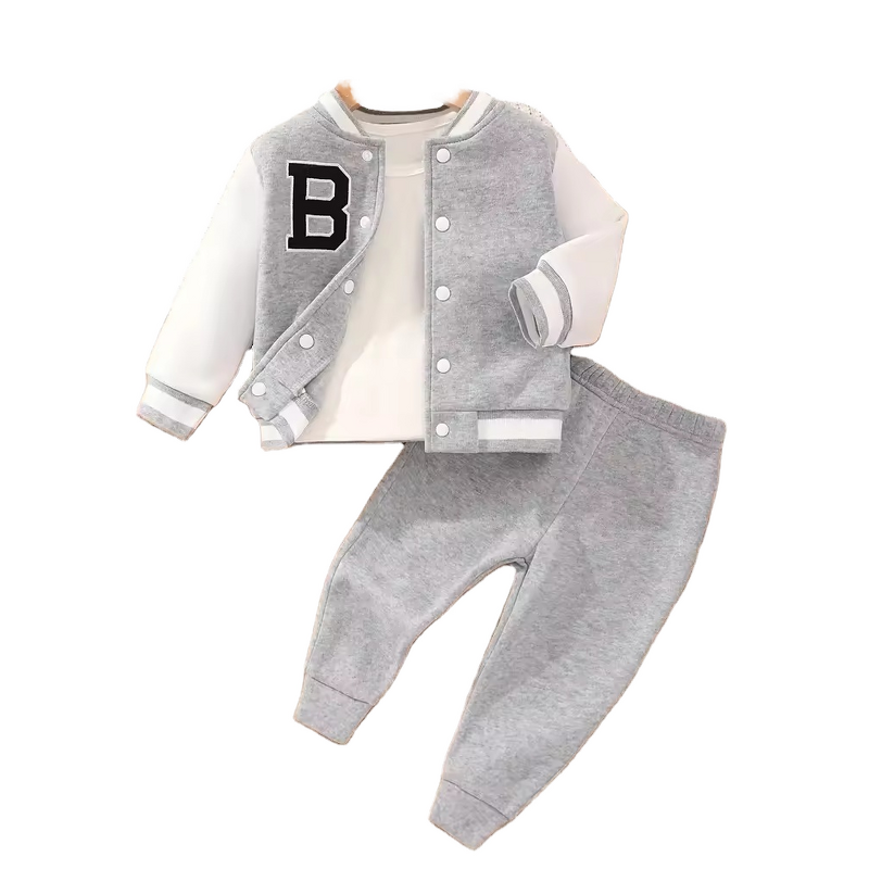 Boys Baseball Jersey Set Factory - Hip Hop Letter Pattern Outfit