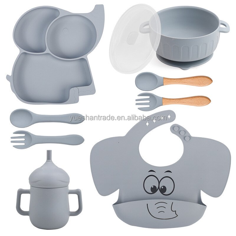 Baby Dining Set Factory - Animal Pattern Food-Grade Silicone Set