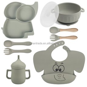 Baby Dining Set Factory - Animal Pattern Food-Grade Silicone Set