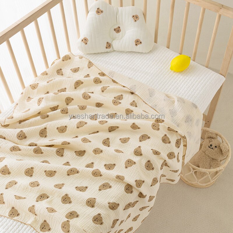 Swaddle Blanket Factory - 4 Layer Cozy White Organic Cotton