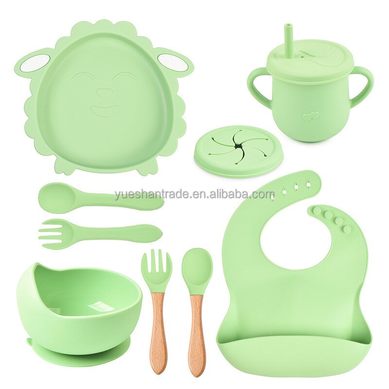 Baby Feeding Set Factory - Custom Wooden Spoon Silicone Set