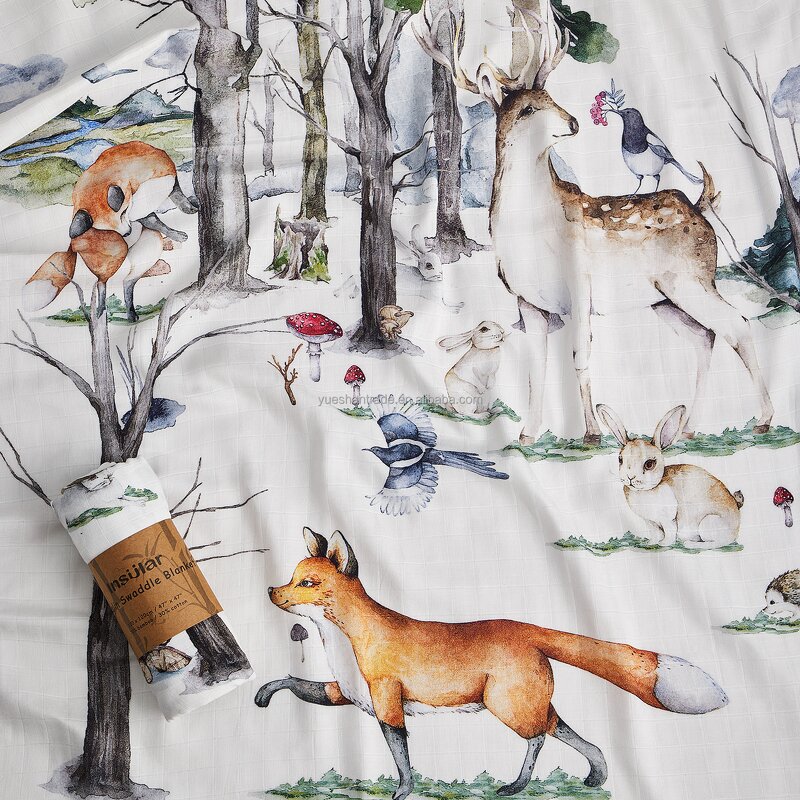 Muslin Swaddle Blanket Factory - Organic Bamboo Cotton Newborn Wrap