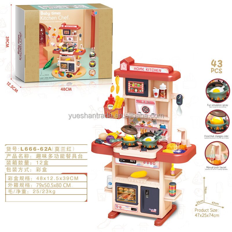 Kitchen Toys Set Factory - 43PCS Mini Cooking Sink Spray Game