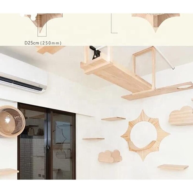 Cat Wall Furniture Factory - DIY Wall Mounted Solid Wood Platform