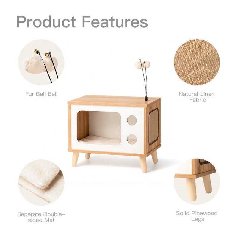 Cat Bed Factory - OEM ODM Rectangular Bedside Table Cat Bed