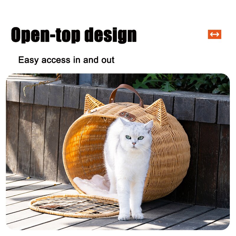 Pet Carrier Bag Factory - Bamboo Rattan Weaving Outdoor Trolley Bag