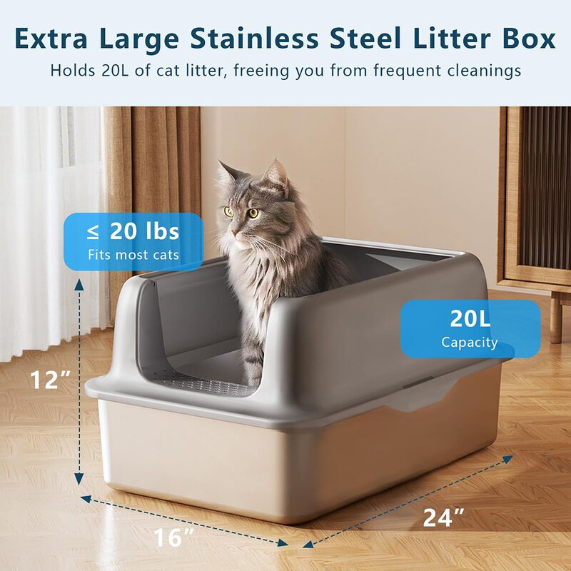 Cat Litter Box Factory - 2024 New Closed Stainless Steel Box