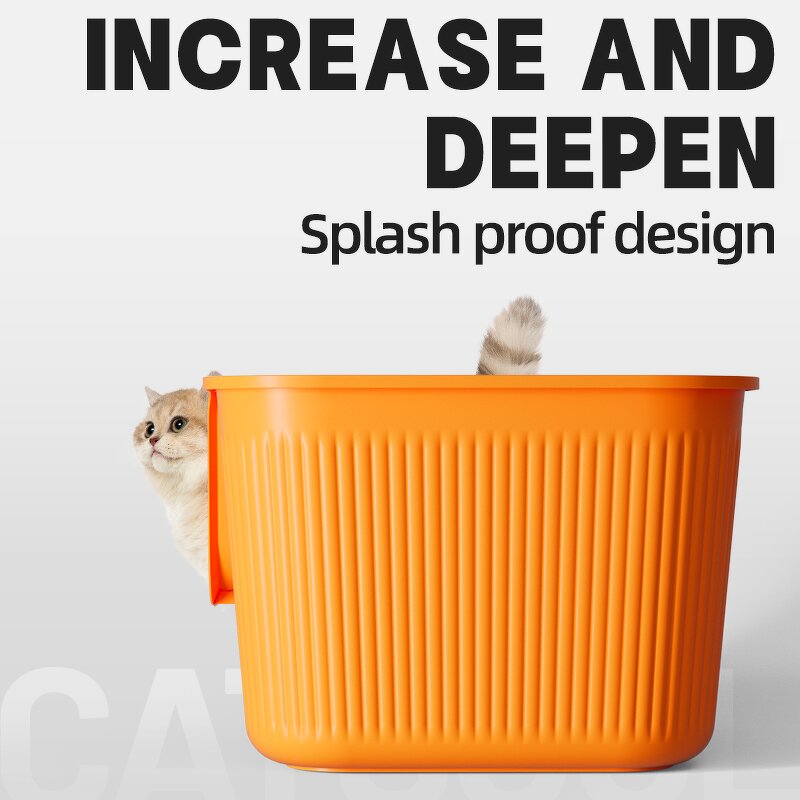 Cat Litter Box Factory - Latest Design Extra Large Open Structure