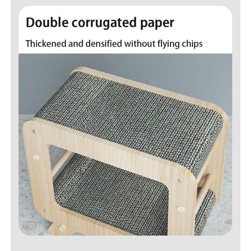 Cat Scratching Toys Factory - 2024 Multifunction Wooden Cardboard House